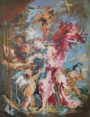 Original Abstract Classical mythology Paintings by Mandy Racine