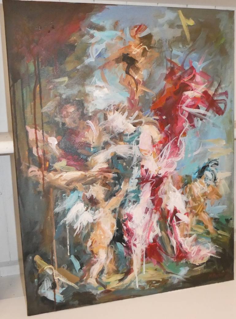 Original Abstract Classical mythology Painting by Mandy Racine