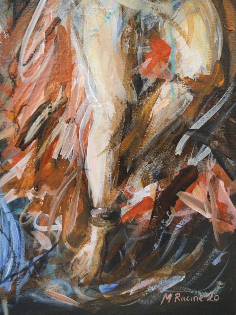 Original Abstract Expressionism Classical mythology Painting by Mandy Racine