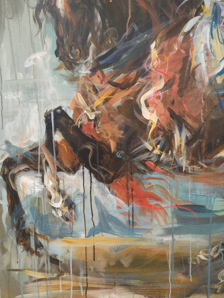 Original Abstract Expressionism Horse Painting by Mandy Racine