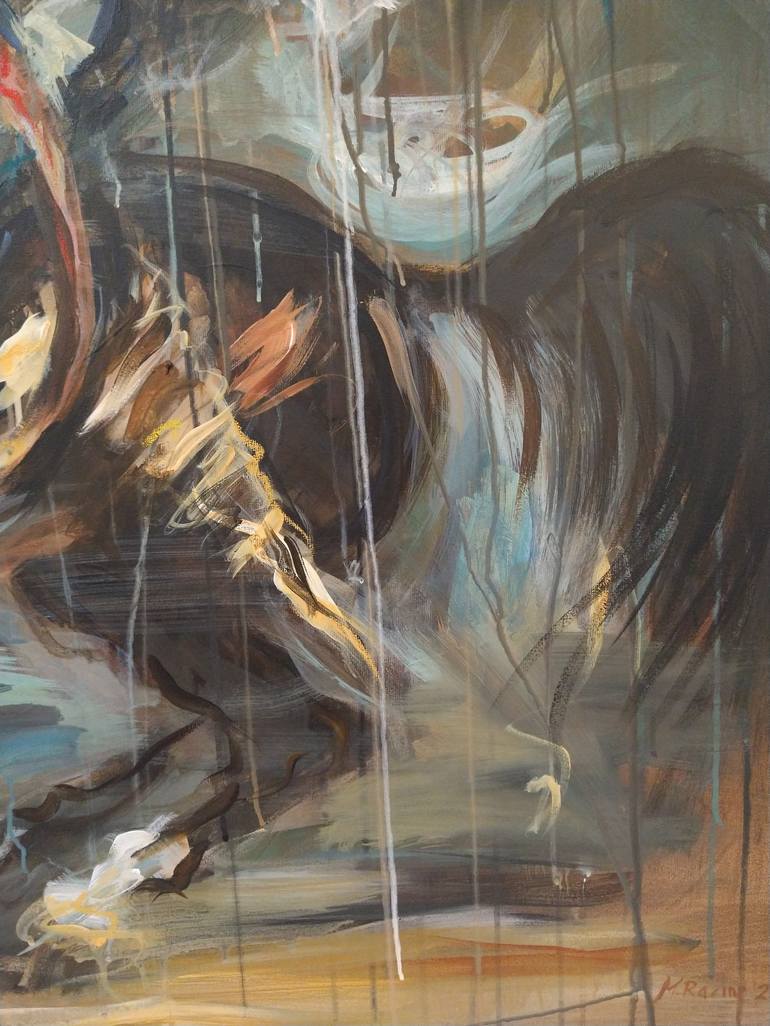 Original Abstract Expressionism Horse Painting by Mandy Racine