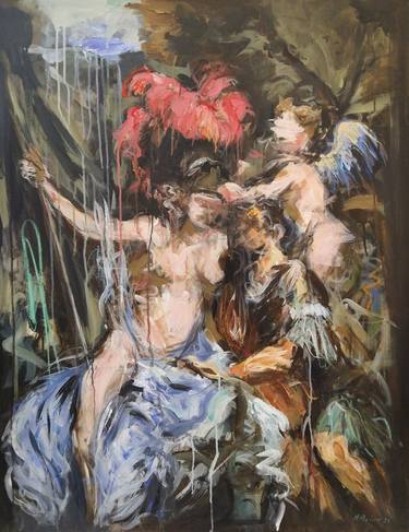 Original Abstract Expressionism Classical mythology Paintings by Mandy Racine