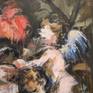 I was very moved by de Lairesse's painting - the flow & colors - this is my contemporary take, almost abstract in places