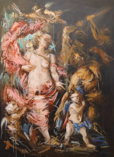Original Abstract Expressionism Classical mythology Paintings by Mandy Racine