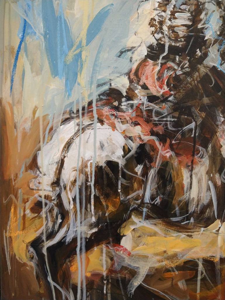 Original Abstract Expressionism Horse Painting by Mandy Racine