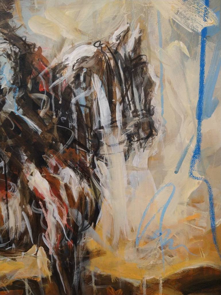 Original Abstract Expressionism Horse Painting by Mandy Racine