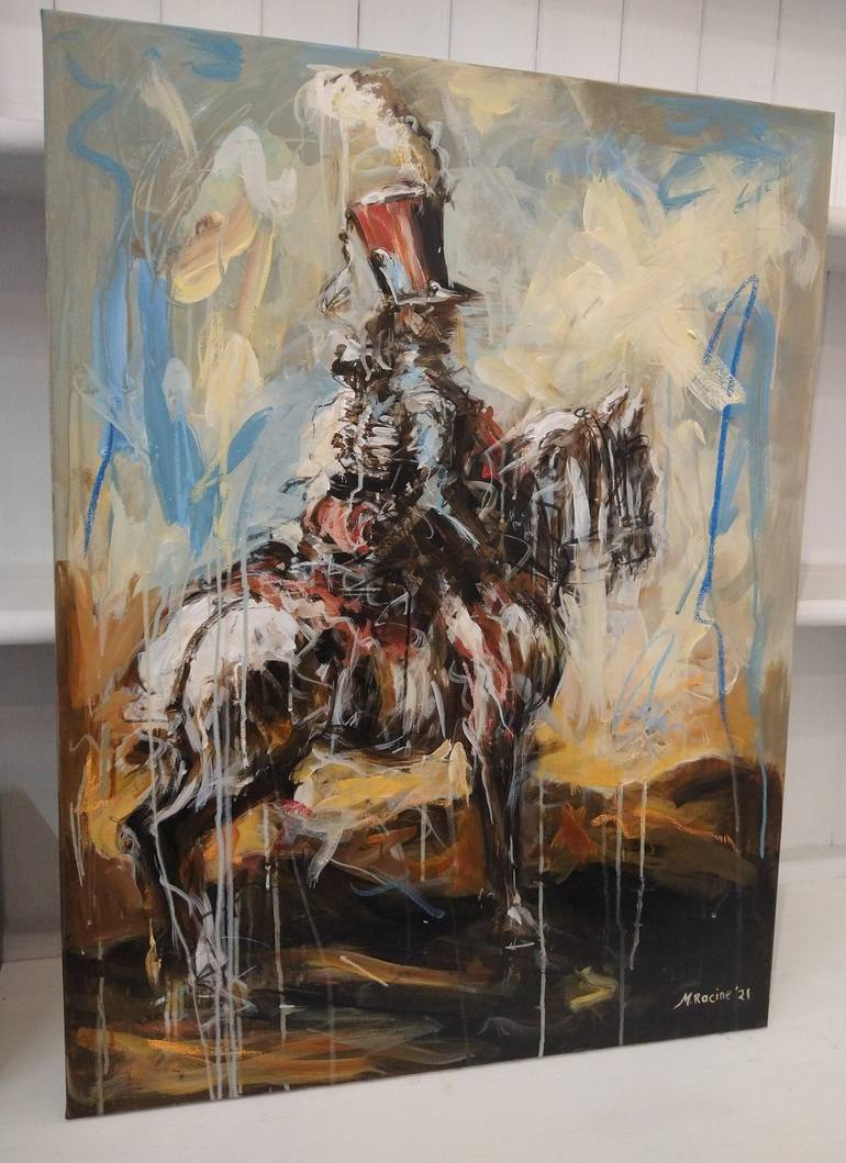 Original Abstract Expressionism Horse Painting by Mandy Racine