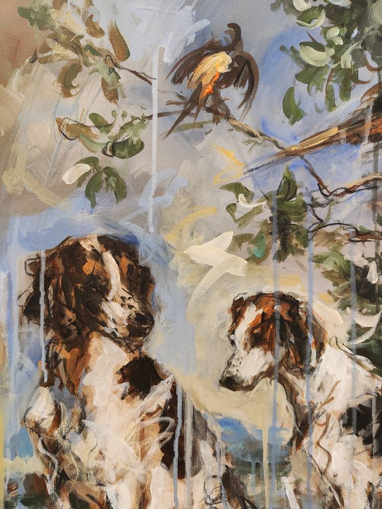 Original Dogs Painting by Mandy Racine