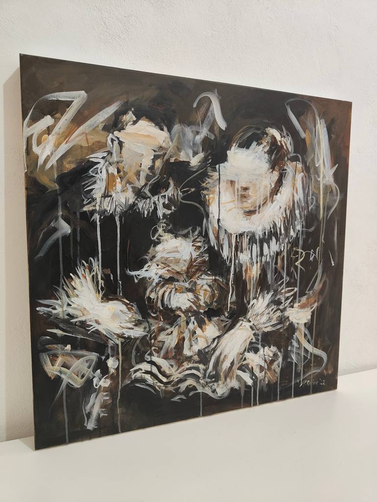 Original Abstract Expressionism Family Painting by Mandy Racine