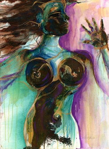 Original Abstract Nude Paintings by Kathy Morton Stanion