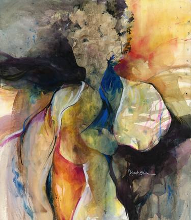 Original Abstract Erotic Paintings by Kathy Morton Stanion