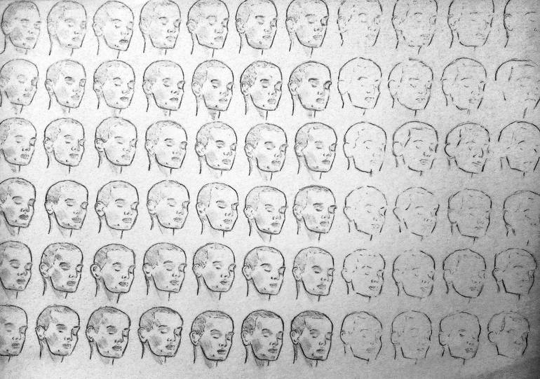 Original Famous Drawing by Will Titterington  Black  White Art on Paper  Sinead