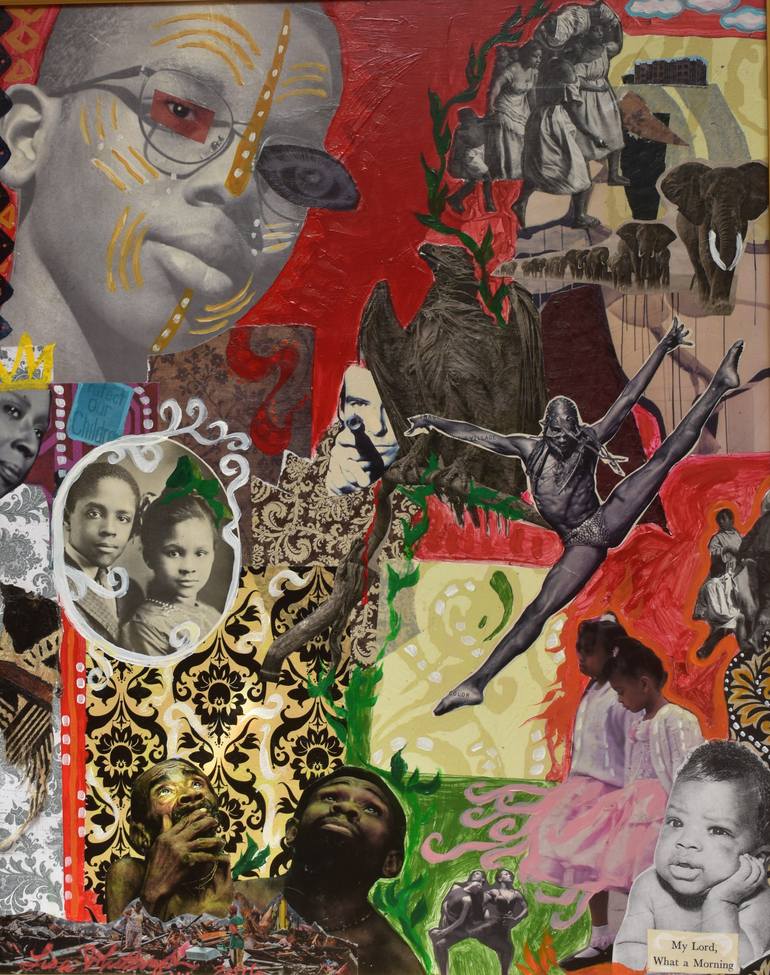 Original Documentary Pop Culture/Celebrity Collage by Lisa Whittington