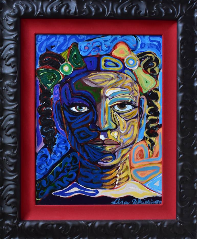 Original Abstract Expressionism Portrait Painting by Lisa Whittington