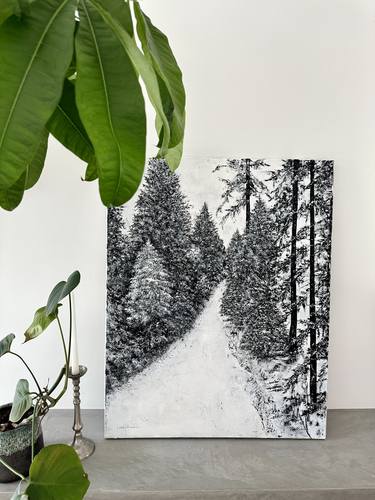 Original Black & White Landscape Paintings by Isabelle Peterson-Reid