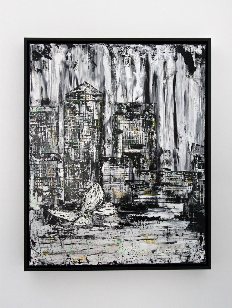 Original Abstract Architecture Painting by Isabelle Peterson-Reid