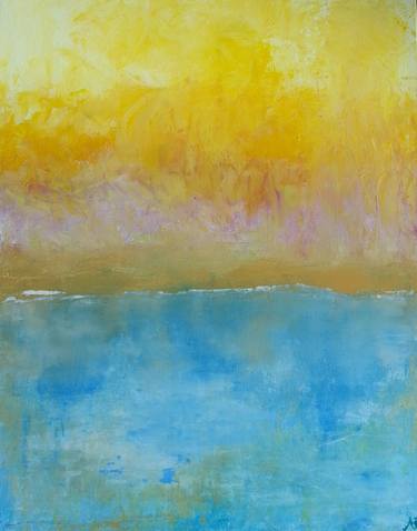 Original Abstract Beach Paintings by Allison Reece