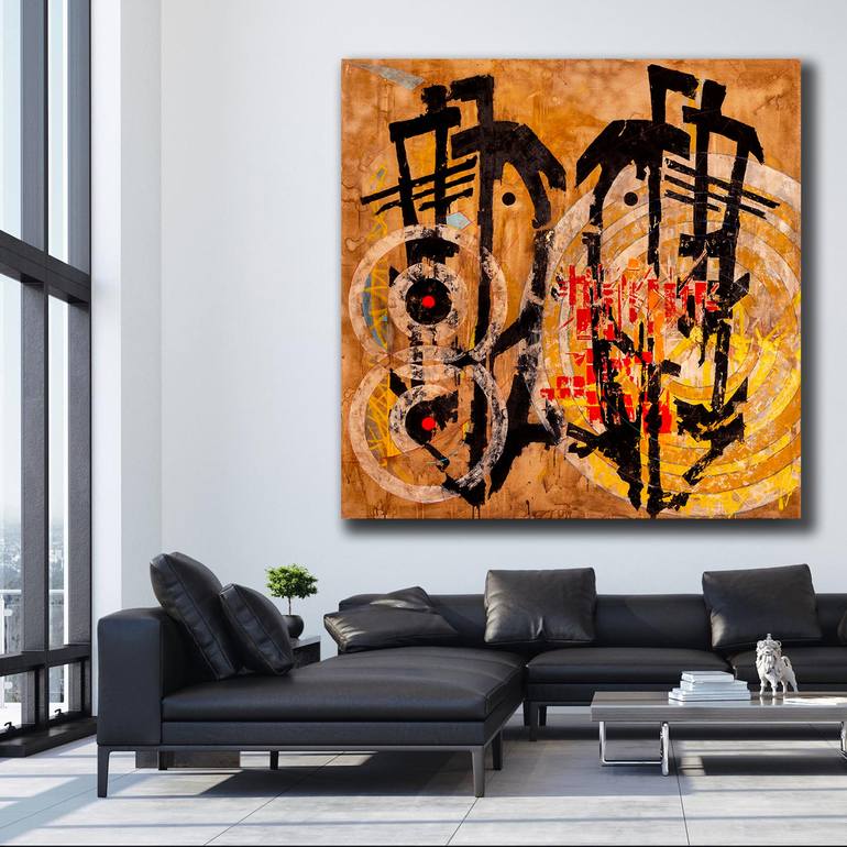 Original Abstract Expressionism Abstract Painting by René Serrano 