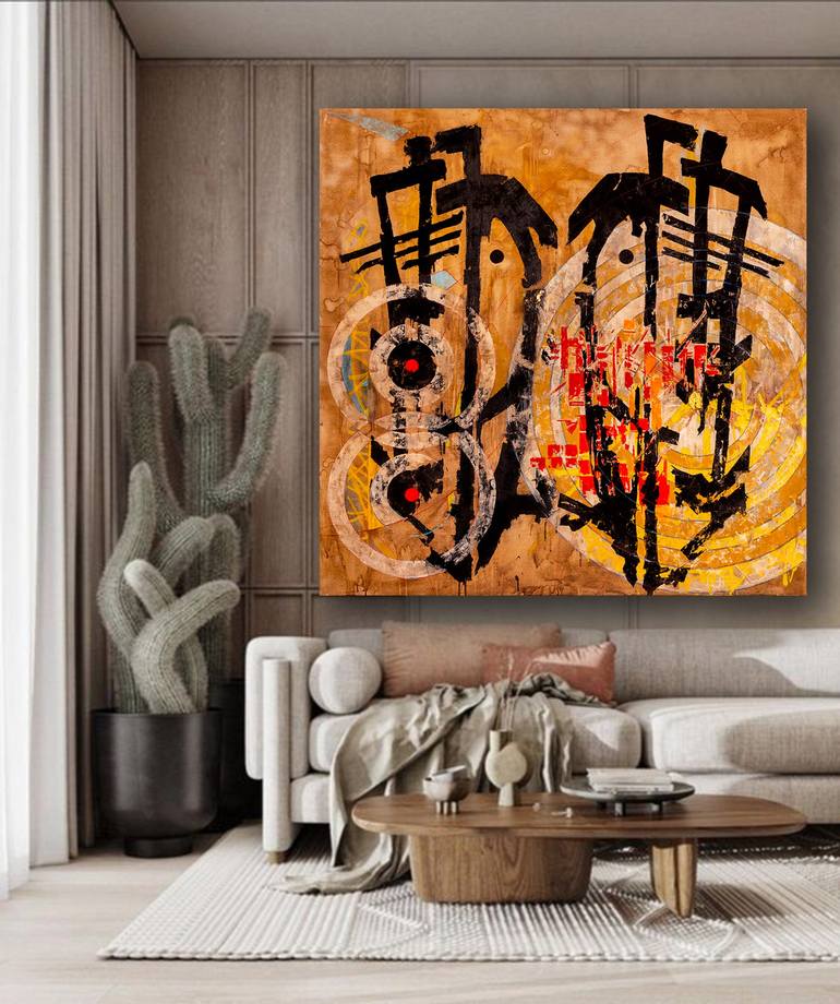 Original Abstract Expressionism Abstract Painting by René Serrano 