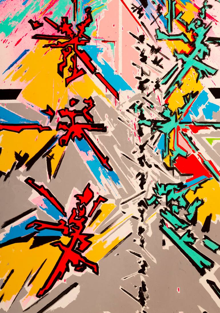 Original Abstract Expressionism Abstract Painting by René Serrano 