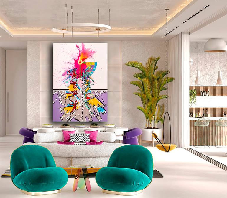 Original Abstract Expressionism Abstract Painting by René Serrano 