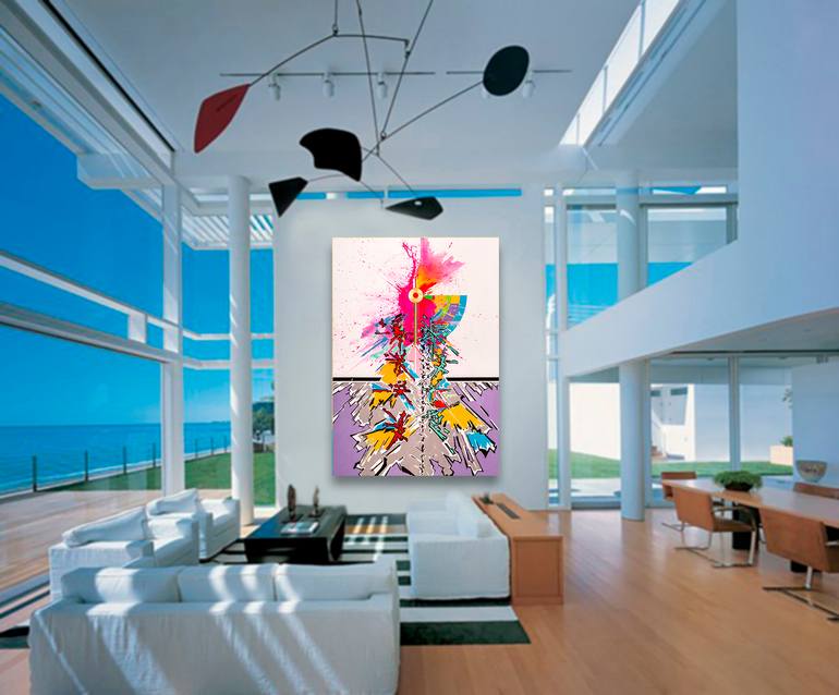 Original Abstract Expressionism Abstract Painting by René Serrano 