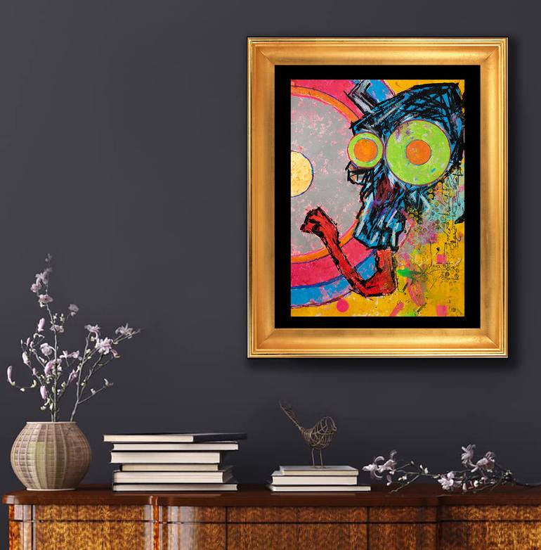 Original Abstract Expressionism Graffiti Painting by René Serrano 