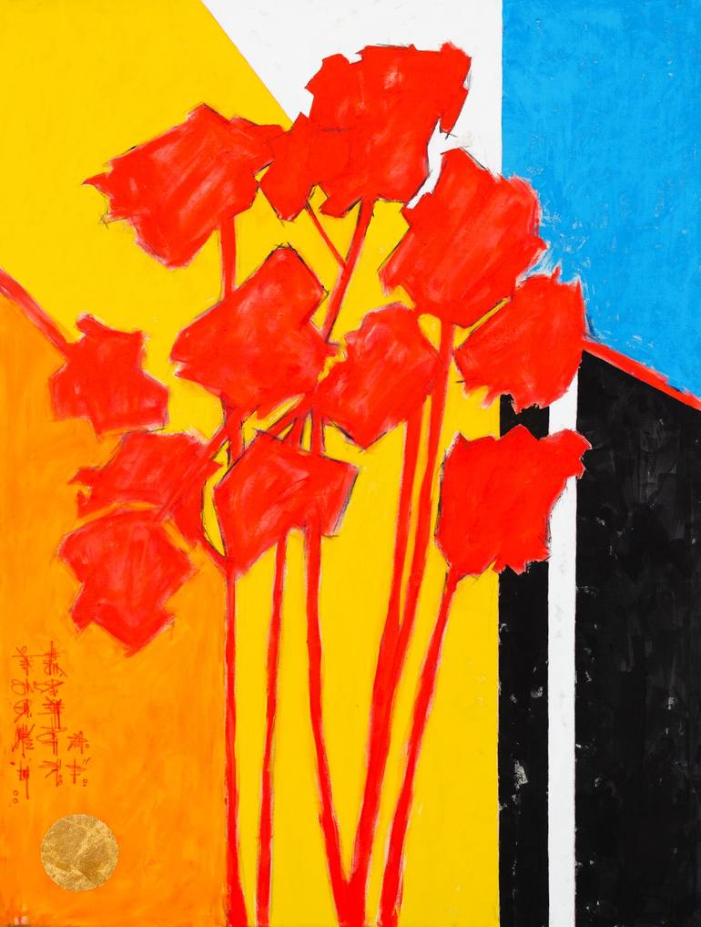 Print of Abstract Expressionism Geometric Paintings by René Serrano 