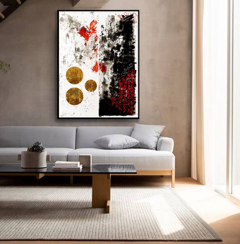 Original Abstract Expressionism Abstract Painting by René Serrano 