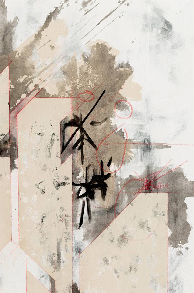 Original Abstract Expressionism Abstract Painting by René Serrano 