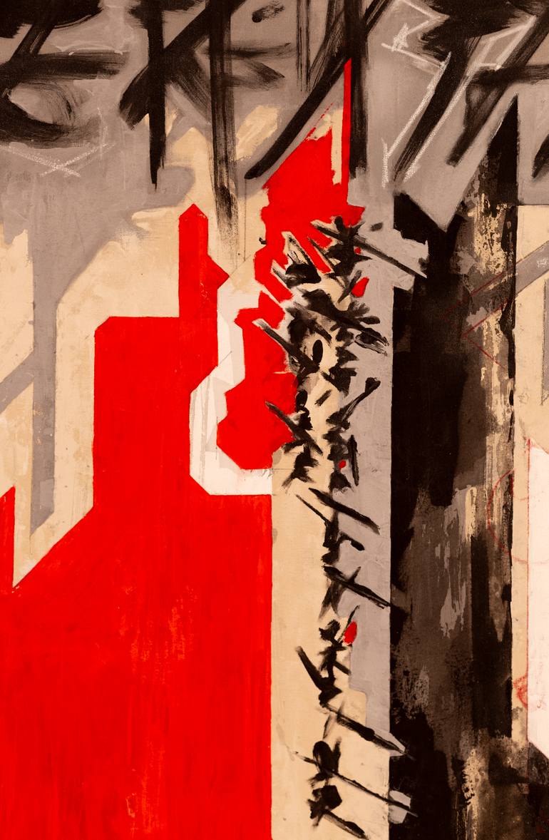 Original Abstract Expressionism Abstract Painting by René Serrano 