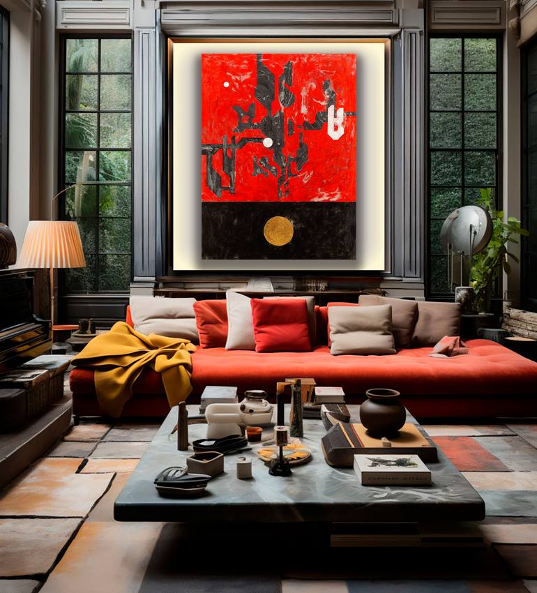 Original Abstract Expressionism Abstract Painting by René Serrano 