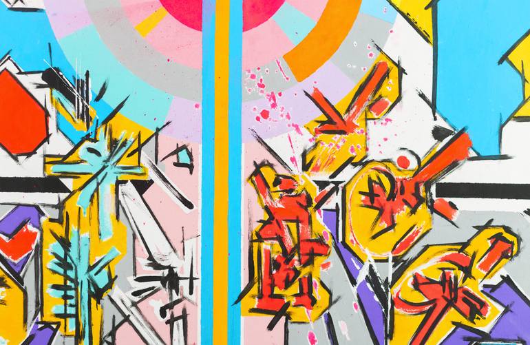 Original Abstract Expressionism Abstract Painting by René Serrano 