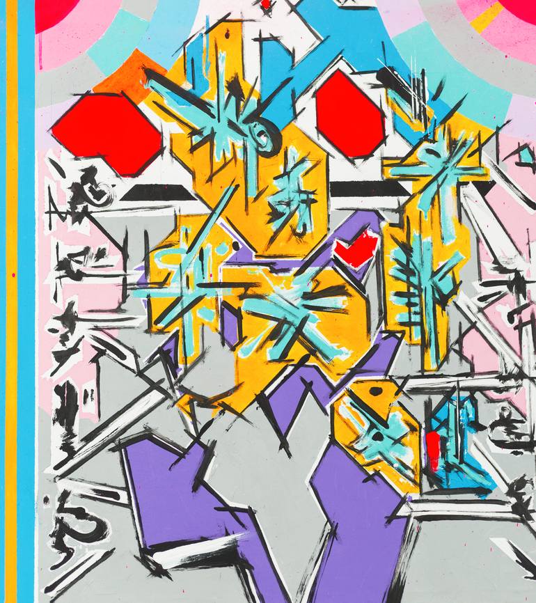 Original Abstract Expressionism Abstract Painting by René Serrano 