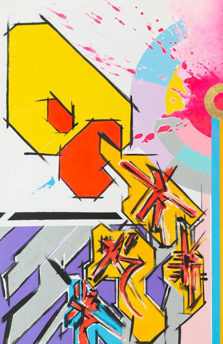 Original Abstract Expressionism Abstract Painting by René Serrano 