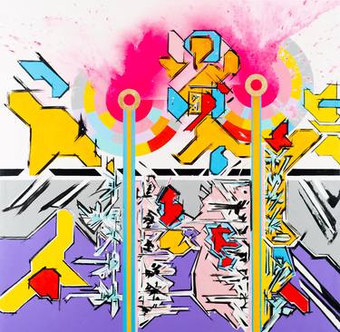 Original Abstract Expressionism Abstract Painting by René Serrano 