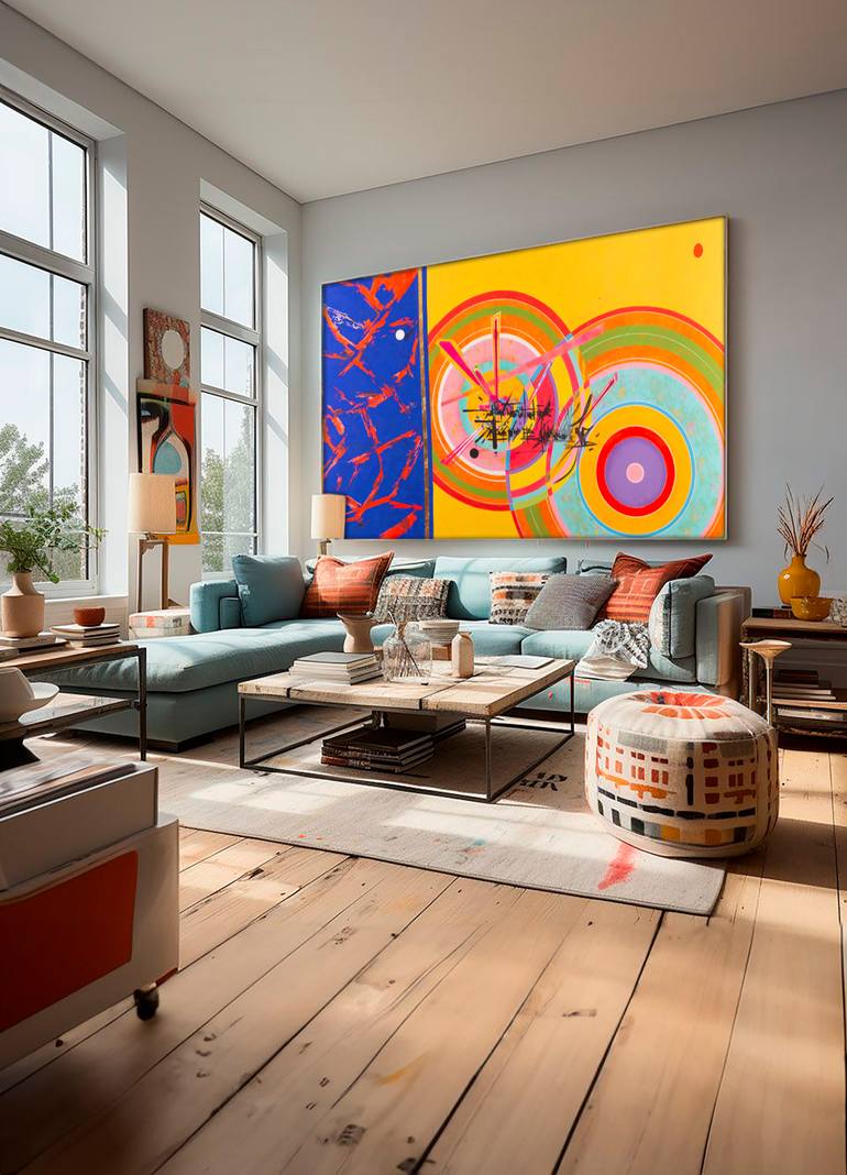 Original Abstract Expressionism Abstract Painting by René Serrano 