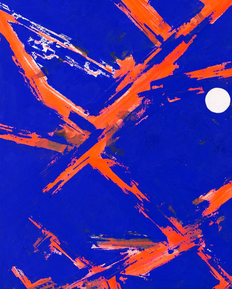 Original Abstract Expressionism Abstract Painting by René Serrano 