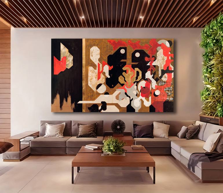 Original Abstract Expressionism Abstract Painting by René Serrano 