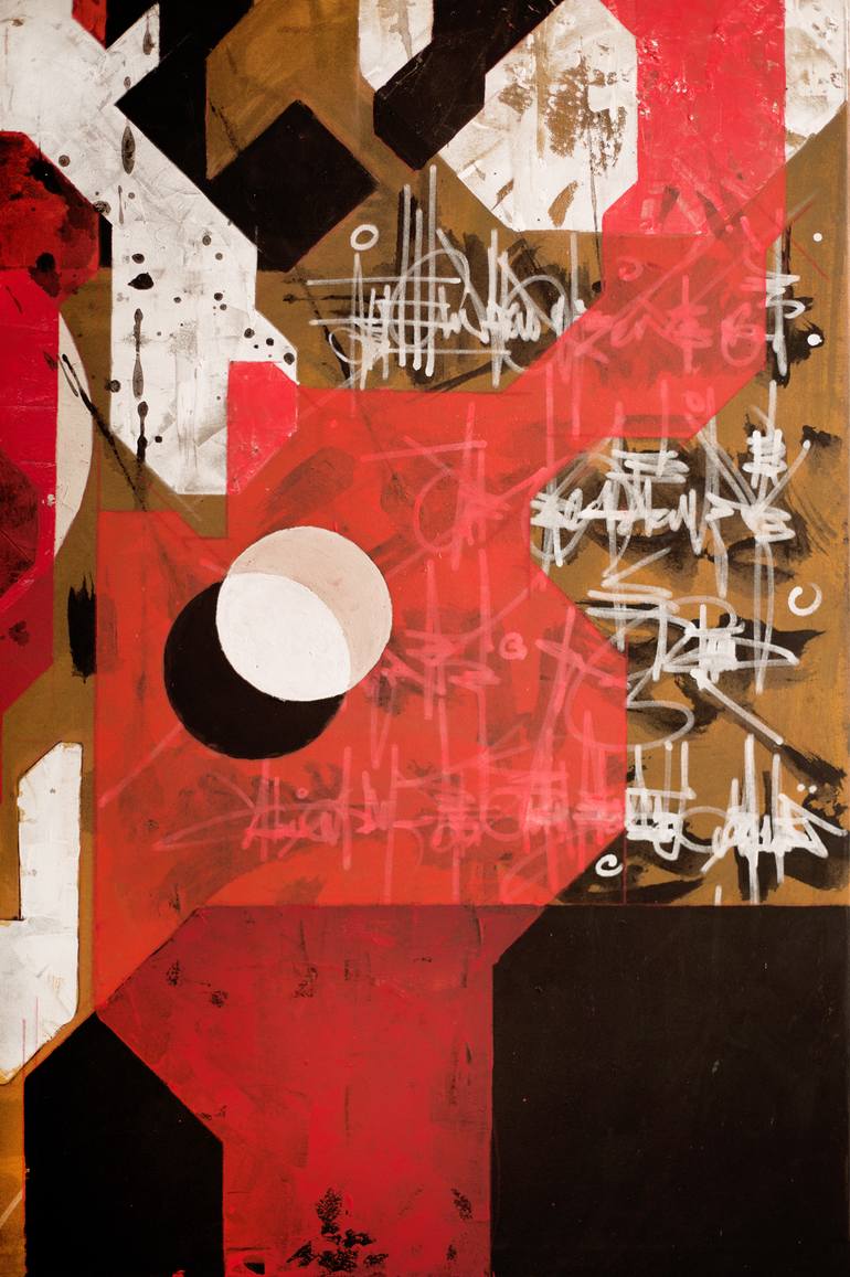 Original Abstract Expressionism Abstract Painting by René Serrano 