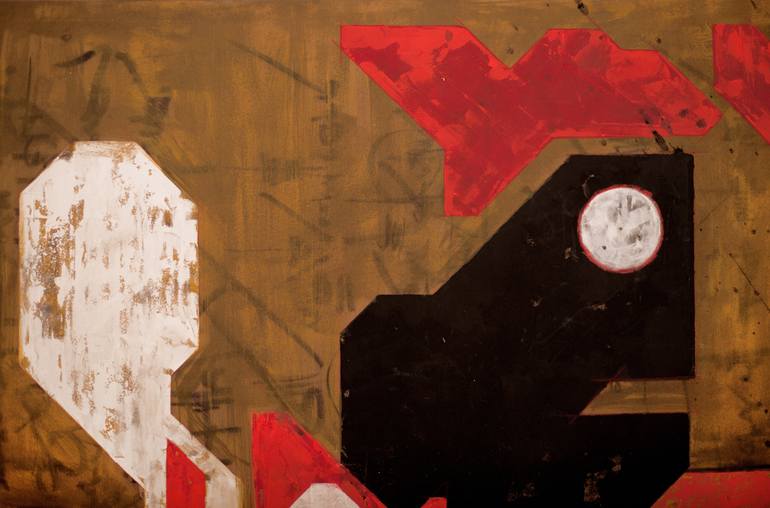 Original Abstract Expressionism Abstract Painting by René Serrano 