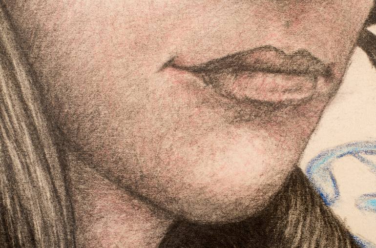 Original Street Art Women Drawing by René Serrano 