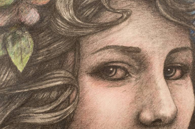 Original Figurative Women Drawing by René Serrano 
