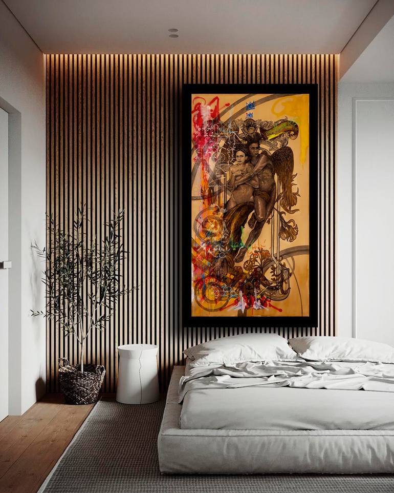 Original Abstract Expressionism People Painting by René Serrano 