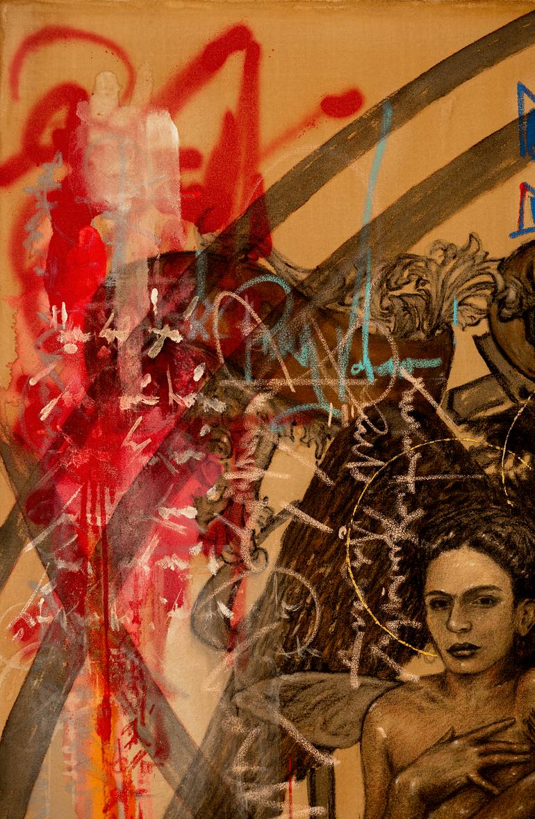 Original Abstract Expressionism People Painting by René Serrano 