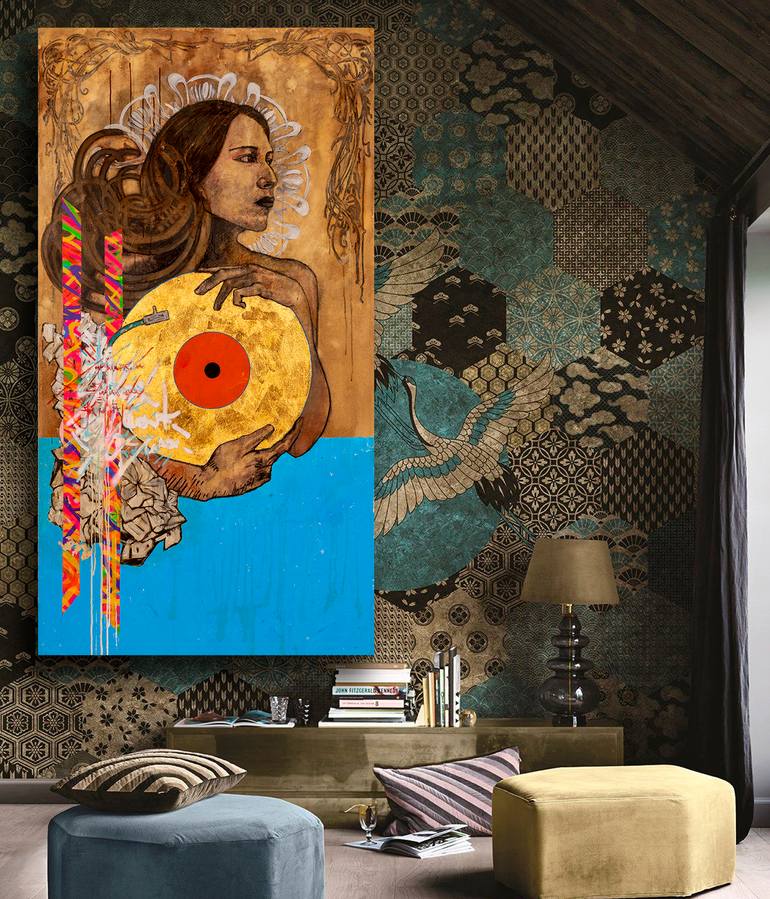 Original Street Art People Painting by René Serrano 