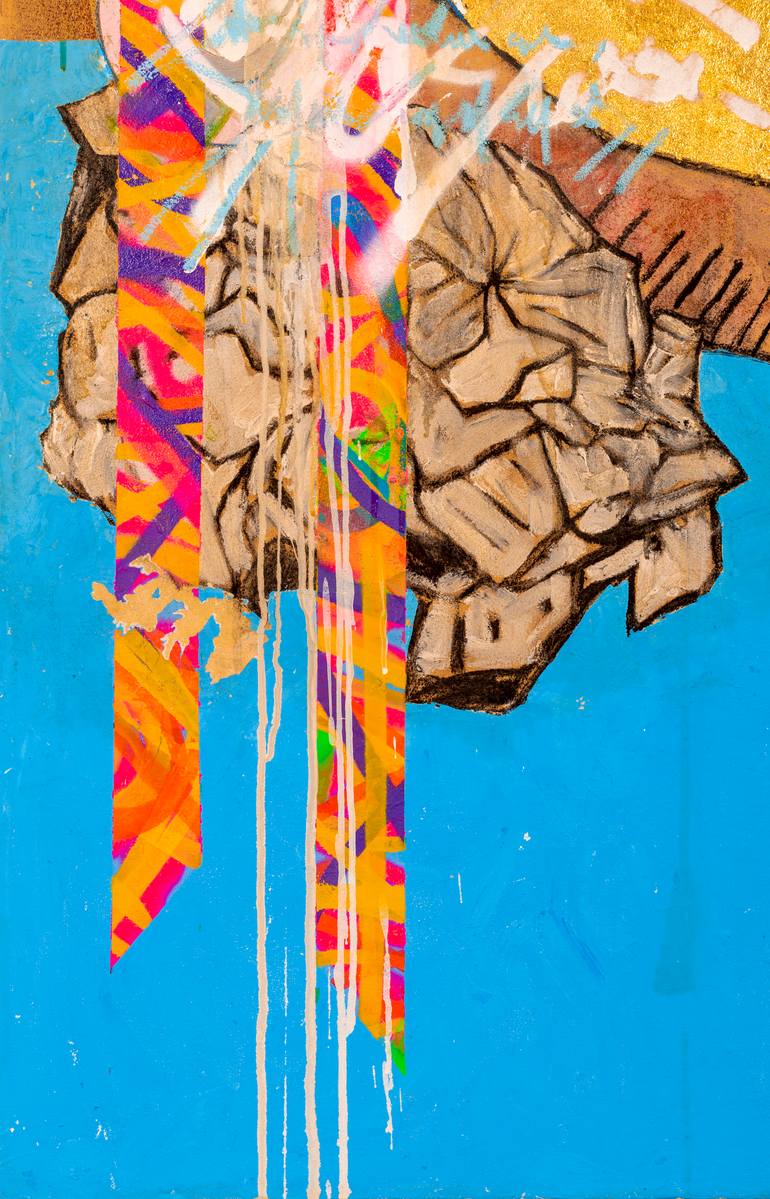 Original Street Art People Painting by René Serrano 