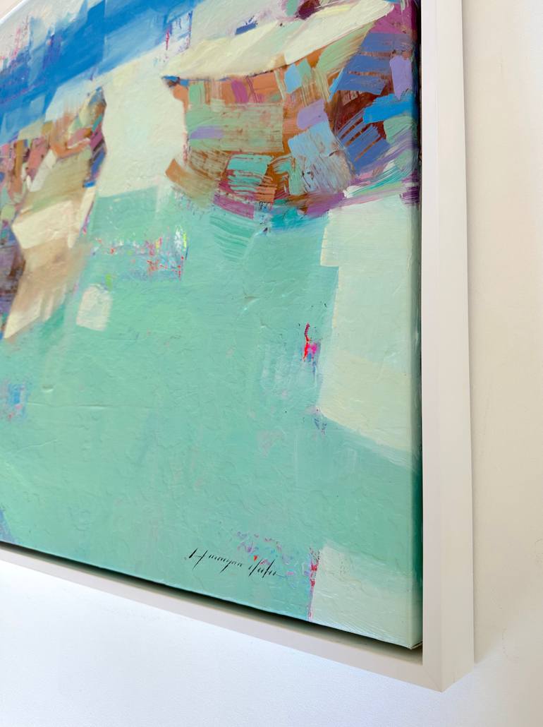 Original Impressionism Boat Painting by Vahe Yeremyan