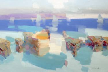 Original Fine Art Boat Paintings by Vahe Yeremyan