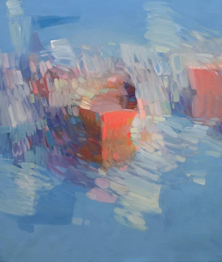 Original Fine Art Boat Painting by Vahe Yeremyan